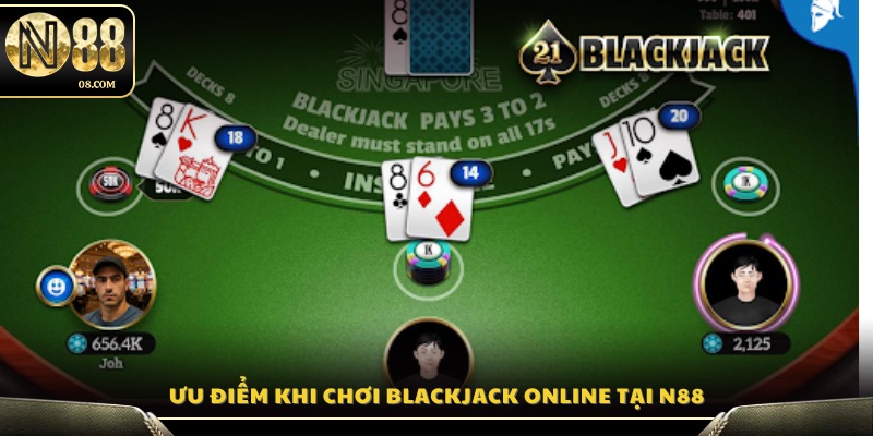 Lợi ích nổi bật khi trải nghiệm Blackjack N88