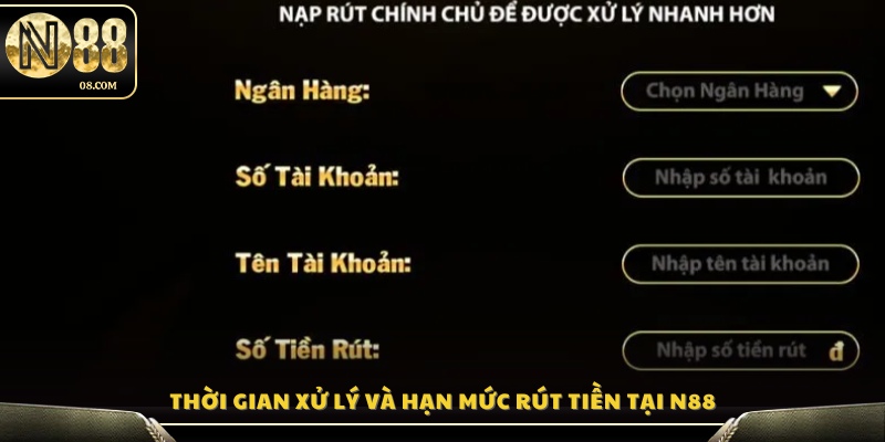Khoảng thời gian xử lý giao dịch và giới hạn rút tiền